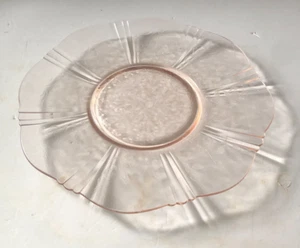 Macbeth-Evans Glass American Sweetheart Pink Depression Glass Salver Plate 12" - Picture 1 of 3