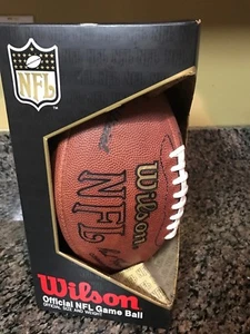 AUTHENTIC FULL SIZE WILSON FOOTBALL PAUL TAGIABLUE FRED BARNETT SIGNED EAGLES !! - Picture 1 of 7