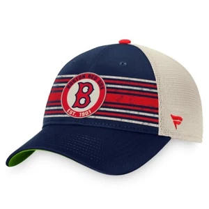 Cappello snapback camionista Boston Red Sox Fanatics vero classico retrò a righe - Foto 1 di 7