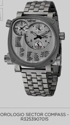 Sector Compass Uomo R3253907015 Orologio Nuovo Morse Code Originale con Scatola - Immagine 1 di 4
