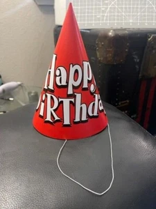 Unique Happy Birthday Paper Party Hat Red Party Favor 1ct. New!!! - Picture 1 of 2