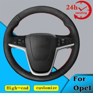 Custom Car Steering Wheel Cover For Opel Astra J Mokka X Zafira C Insignia A CT - Foto 1 di 6