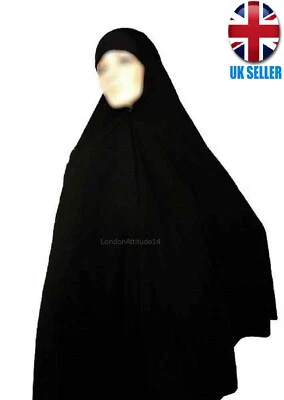 EXTRA LONG MUSLIM ADULTS PRAYER COTTON PULLOVER HIJAB BURKHA SCARF KHIMAR - Image 1 of 3