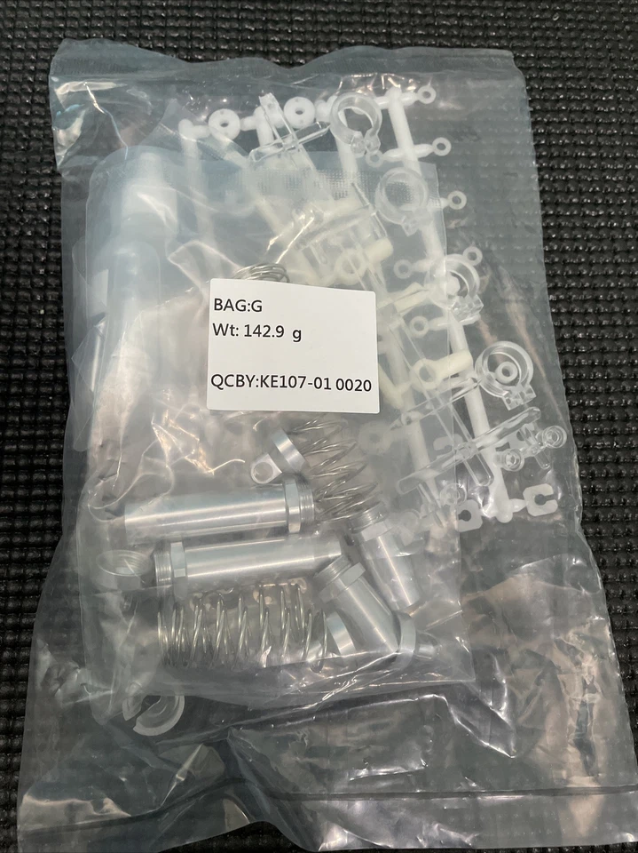 Team Associated 6004 RC10CC Classic Clear Oil Dampers Shocks G-Bag Fits Vintage - Image 1 of 4