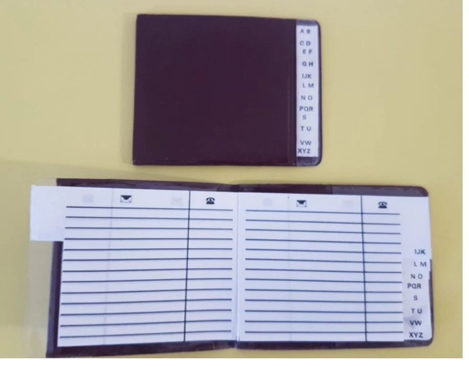 MINI RUBRICA TELEFONICA BORDEAUX SIMIL PELLE numeri telefono indirizzi viaggio - Imagen 1 de 1