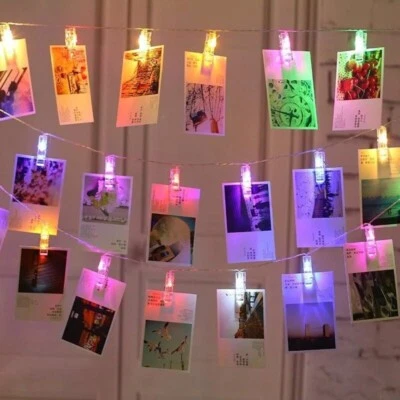 10 LED Photo Clips String Lights 1.5m Cards Holder Holiday Lamp - Image 1 of 4