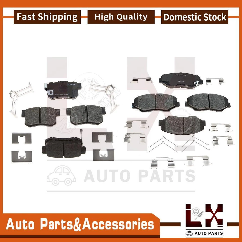 Комплект из 8 передних задних дисковых тормозных колодок Raybestos подходит для Honda CR-V 2002-2004 годов выпуска - Изображение 1 из 4