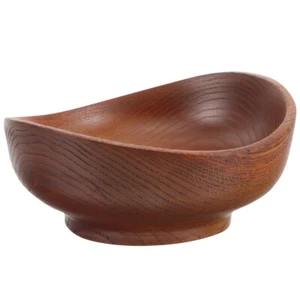 Household Wooden Fruit Bowl Salad Serving Bowl Wood Salad Bowl - Picture 1 of 20