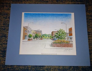 Hendersonville North Carolina Main Street Signed Art Print Lee James Pantas 1991 - Picture 1 of 6