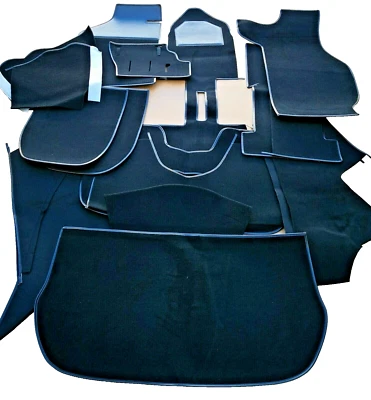 Porsche 911 930 74-85 Targa Carrera RS Style Black Plush Interior Carpet Set  - Image 1 of 4