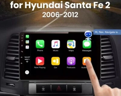 RADIO 2 DIN PARA HYUNDAI SANTA FE BLUETOOTH USB ANDROID WI-FI GPS AUX - Imagen 1 de 3