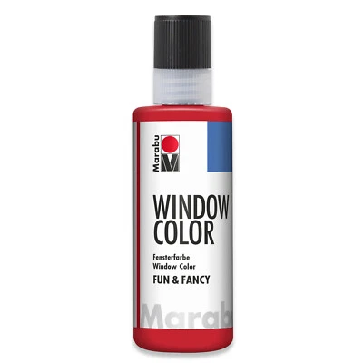 Marabu Window Color fun & fancy Fenstermalfarbe 80ml KIRSCHROT 031 abziehbar ROT - Bild 1 von 4