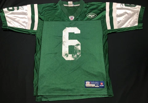 NFL EQUIPMENT ONFIELD REEBOK NEW YORK JETS SANCHEZ # 6 SIZE Medium Football Cover