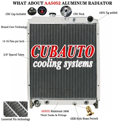 3Row Aluminum Radiator for 2005-2010 Hino 238 258 268 338 16400E0070 16400E0230 Foto 1 de 4