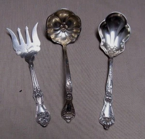3 Stück Baker Manchester Jugendstil Sterling Silber Poppy & Landers 1,6 Toz - Bild 1 von 12