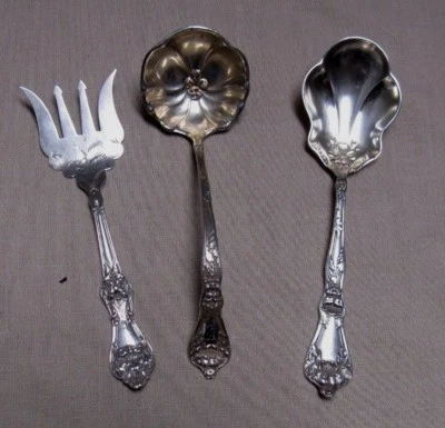 Amapola y Landers Baker Manchester Art Nouveau de plata de ley de 3 piezas 1,6 toz Foto 1 de 4