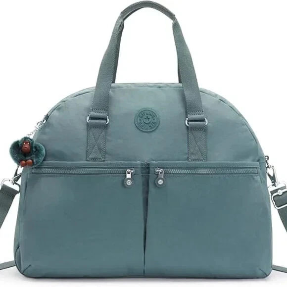 Kipling Women's Light Aloe Eugina Satchel/Duffle/Weekend/Gym Bag.