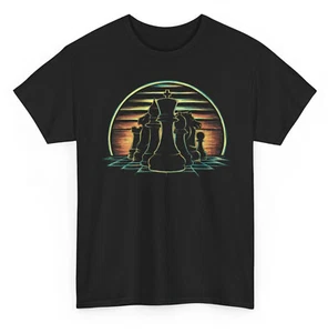 Retro Schach T-Shirt - Vintage Künstlerische Grafik Tee - Bild 1 von 33