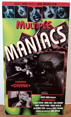 Multiple Maniacs 1970 VHS - John Waters - Divine - RARE - OOP - Image 1 of 4