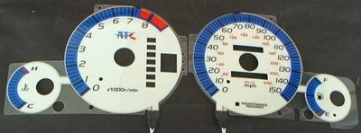 Se adapta a 97 98 99 00 01 Honda Prelude Automática Trans Cluster Medidores de Brillo Cara Blanca Foto 1 de 4