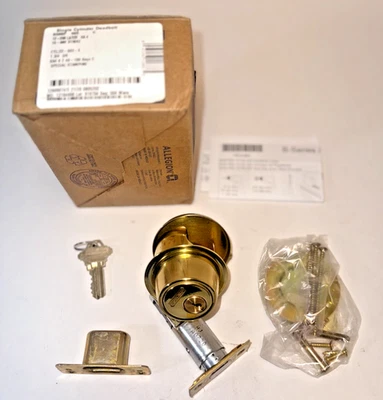 Schlage b560p 605 Single Cylinder Deadbolt Strike Bright Brass Finish New - Image 1 of 4