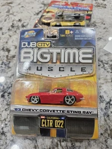 Jada Dub City Big Time Muscle 1963 Chevy Corvette Sting Ray Red 2005 - Picture 1 of 4