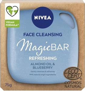 NIVEA MagicBAR Refreshing Almond Oil Face Cleansing Bar (75g), Vegan Face Clean - Picture 1 of 7