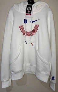 Neu Nike Team USA Swoosh Smiley Face Hoodie Damen Größe M weiß FN2831-100 - Bild 1 von 7