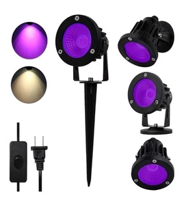 12W Led Black Lights, Indoor / Outdoor Warm White & Blacklight for Stage Party  - Picture 1 of 8