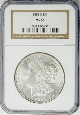 1882-S Morgan Silver Dollar $ MS66 NGC 950752-14 - Image 1 of 3