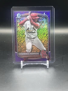 2025 Bowman Chrome Rainiel Rodriguez Purple Shimmer /250 Cardinals #BCP-200 - Bild 1 von 3