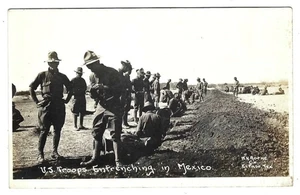 RPPC US Troops Entrenching In Mexico, C. 1916, W.H. Horne - Picture 1 of 1