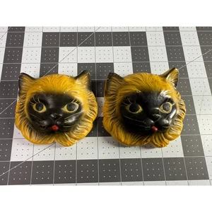 Vintage 1954 Miller Studio Perserkatze Kreidegeschirr Paar - Bild 1 von 6