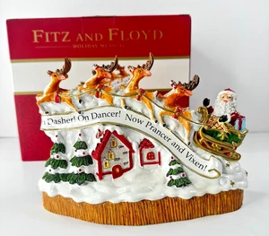 Fitz And Floyd Santa's Flight obras musicales Santa Claus Is Coming Town - Imagen 1 de 11