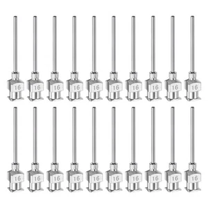 20pcs 16G Stainless Steel Dispensing Needles, 1" Glue Needle Tube Blunt Tip - Picture 1 of 7