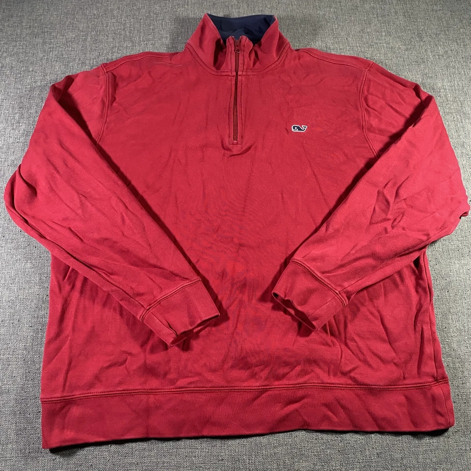 Suéter ligero Vineyard Vines para hombre mediano cuarto cremallera ballena Foto 1 de 4