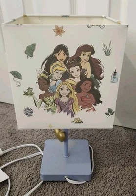 Disney Princess Table Lamp Rapunzel Moama Ariel Tiana Belle Mulan Cinderella  - Image 1 of 4