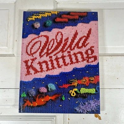 Wild Knitting Book Vintage 1980s Craft Patterns Retro Sweaters Hats Scarves - Image 1 of 4