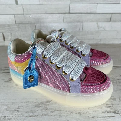 KURT GEIGER LONDON SOUTHBANK TAG PLATFORM CRYSTAL EMBELLISHED SNEAKERS NEW 36.5 - Image 1 of 4