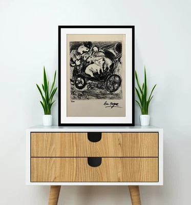 Marc Chagall, Litografía Original Firmada a Mano con Certificado de Autenticidad y Valoración de $3,500 Foto 1 de 4