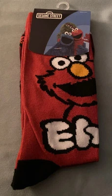 Calcetines para hombre Sesame Street Elmo rojos y negros talla 9-13 nuevos con etiquetas 1 par Foto 1 de 4