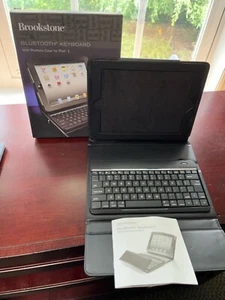 Brookstone Bluetooth Keyboard with Portfolio Case for IPAD 2 Black Mat - Picture 1 of 10