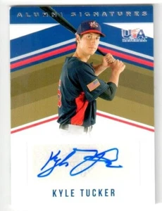 2018 USA Stars & Stripes Kyle Tucker Rookie Signatures ¡Auto! #/299! Corner Ding - Imagen 1 de 1