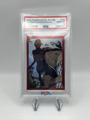 2020 Panini Marvel 80 Years Miles Morales Spider-Man #163 PSA 10 GEM MINT POP 2 - Image 1 of 2