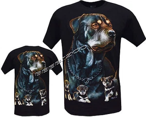 New Rottweiler Motorcycle Motorbike Biker 100% Cotton Unisex T- Shirt M - 3XL - Picture 1 of 3