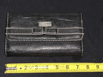 Nine Co. Genuine Black Leather Trifold Wallet @K • 15.99€