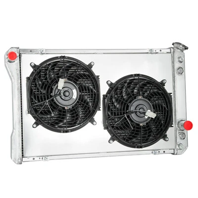 3-Row Radiator+Shroud Fan Fit 1982-1992 90 Chevy  Camaro; Pontiac Firebird 5.0L - Imagem 1 de 4
