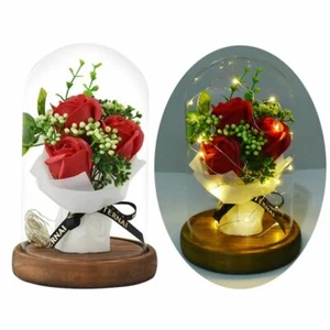 Soap Rose Bouquet Wedding Valentines Mother Day Flowers Romantic Gifts For Women - Picture 1 of 14