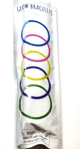 15 pack glow bracelets - Pink Blue Yellow Purple Green Glow in the Dark - Picture 1 of 5