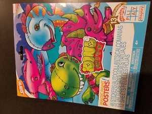 Carteles de pintura mágica Savvi 12 hojas 25 tatuajes 46 pegatinas - ácaro Dino - Imagen 1 de 1
